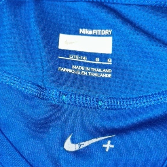 Nike Womens Dri Fit Shirt Running Training Size L Royal Blue Performance - Picture 10 of 10